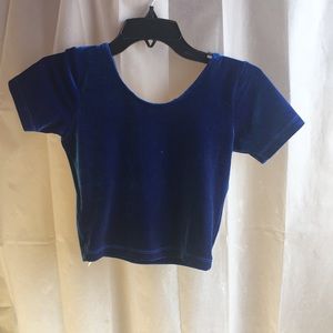 NWT Blue velvet AA crop top